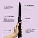 Mermade Hair Spin Rotating Curling Wand - Black