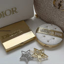 Christian Dior Holiday Hair Clips Silver Gold Novelty