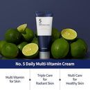 numbuzin No.5 Daily Multi-Vitamin Cream, | Vitamin C, Panthenol, Niacinamide, Non-Sticky Finish, Korean Skin Care for Face, 60ml