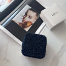 Dior Tweed Jewelry Box Pouch-Blue