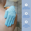 Ibeauty Exfoliating Bath Gloves-Light Blue