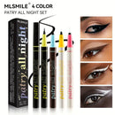 MLSMILE waterproof eyeliner black, brown, white and silver color quick-drying non-smudging eyeliner liquid 4 eyeliners