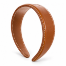 Celine Leather Padded Headband – Classic Brown