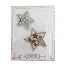 Christian Dior Holiday Hair Clips Silver Gold Novelty