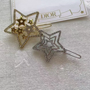Christian Dior Holiday Hair Clips Silver Gold Novelty