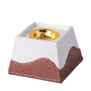 White brown incense burner