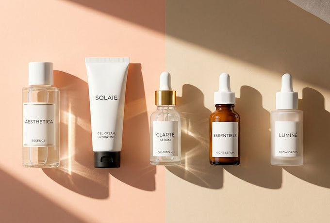 A collection of viral Korean skincare products available in Doha, Qatar.