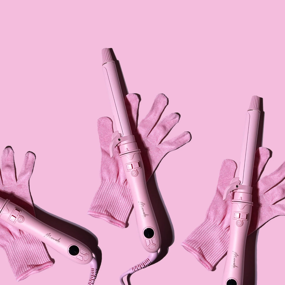 Mermade Hair Spin Rotating Curling Wand - Pink