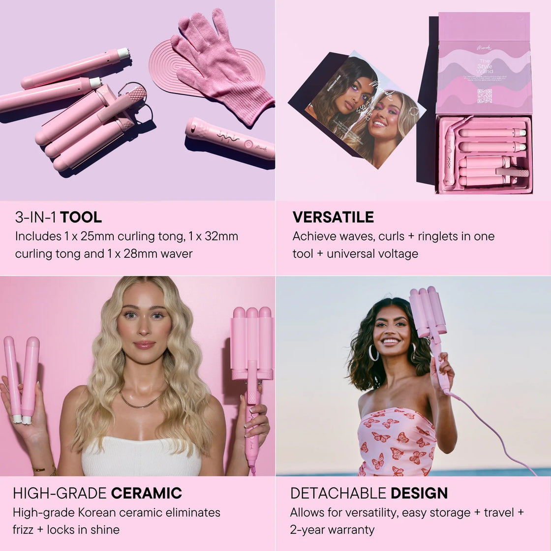 MERMADE HAIR Interchangeable Style Wand - Pink - 4046