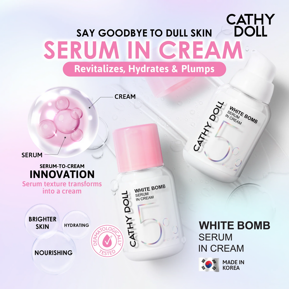 cathy doll white bomb serum in cream 5% niacinamide 7ml