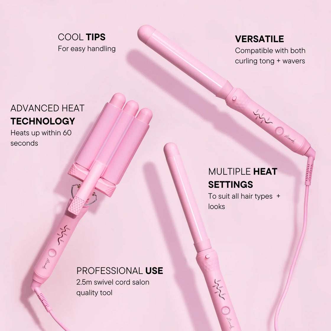MERMADE HAIR Interchangeable Style Wand - Pink - 4046