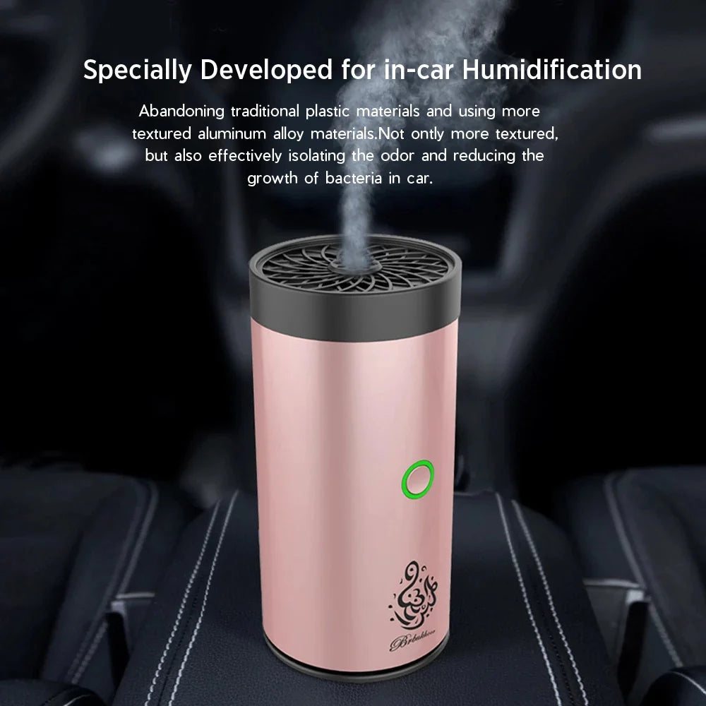 Portable Bakhoor Burner For Car / Office - Pink
