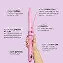 Mermade Hair Spin Rotating Curling Wand - Pink