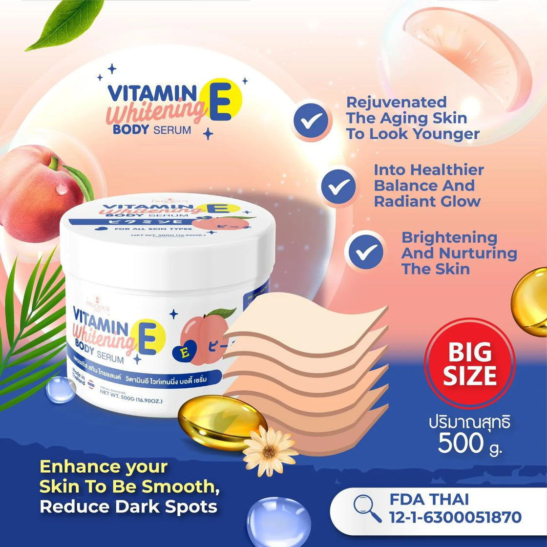 Precious Skin Vitamin E Whitening Body Serum 500g.