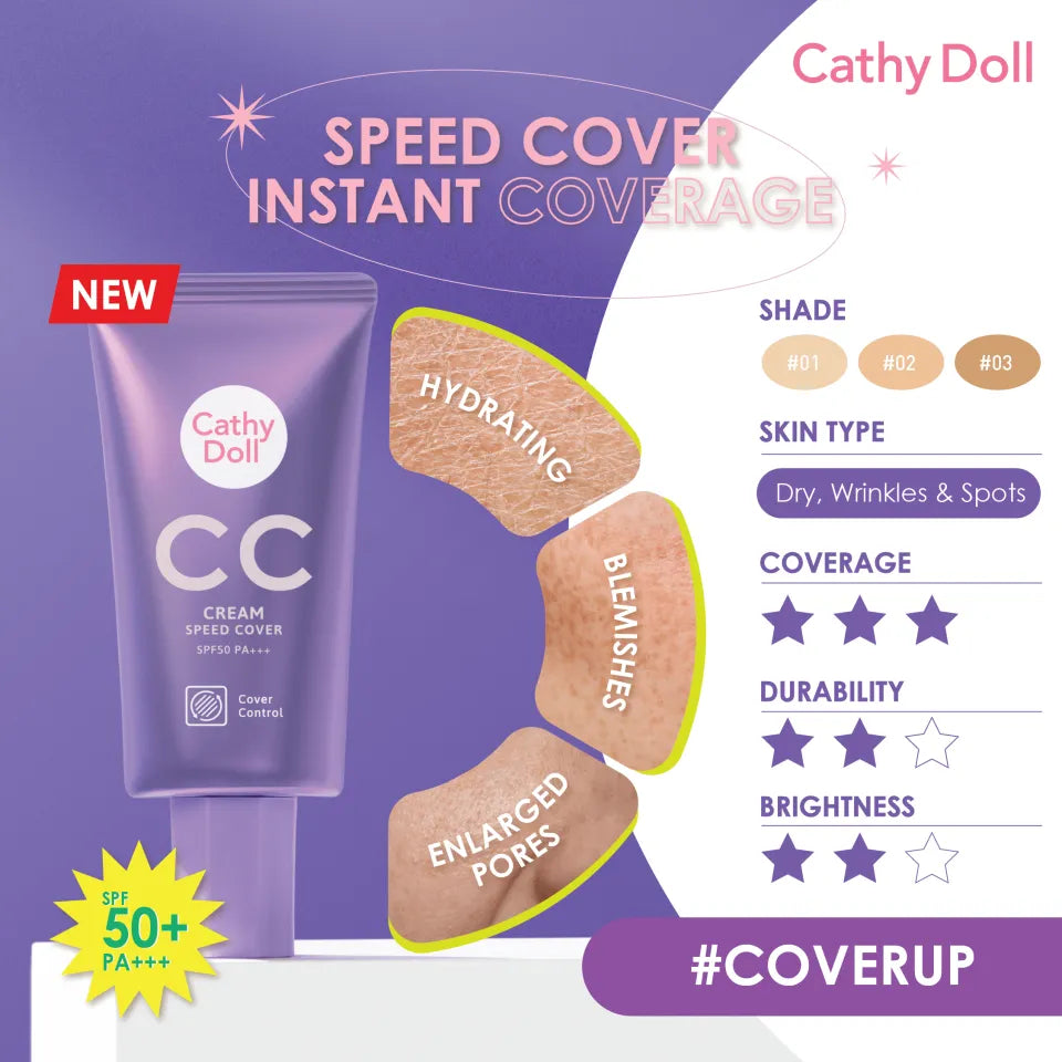 Cathy Doll CC CREAM SPEED COVER SPF50 PA+++ 50ml
