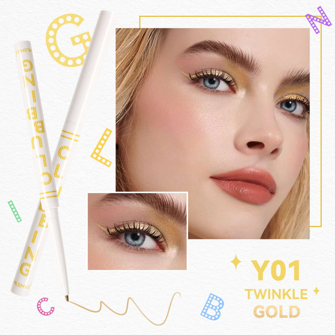 ML Smile Club Bing Color Eyeliner 01-Twinkle Gold 0.1g