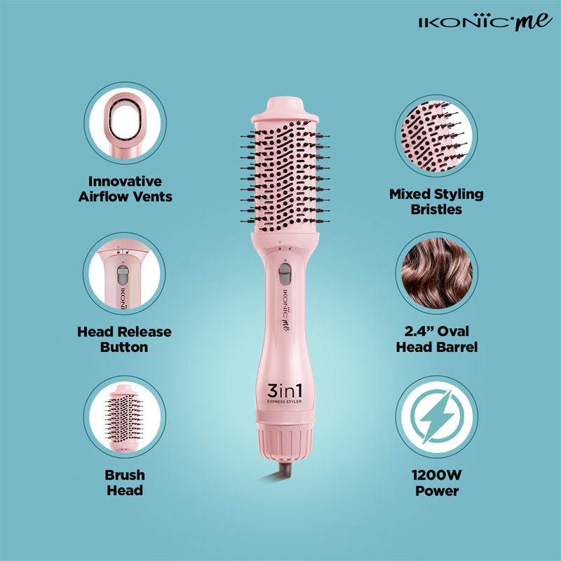 Ikonic 3 in 1 Express Styler- Pink
