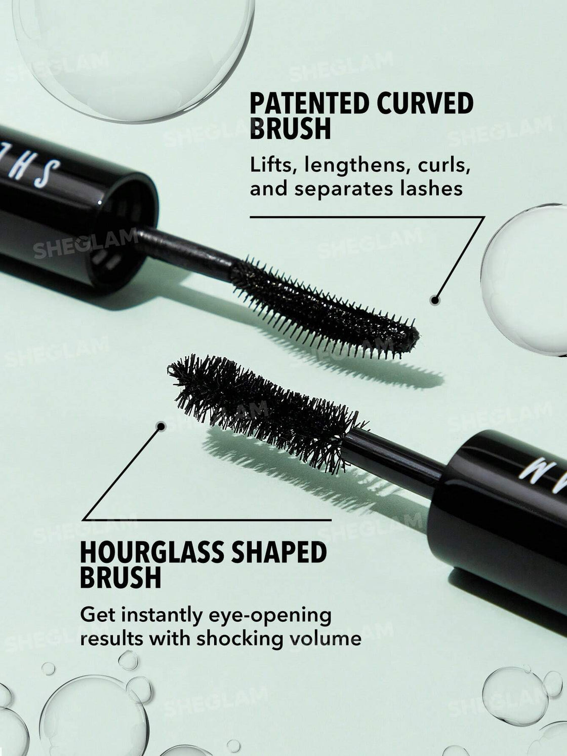 ALL-IN-ONE VOLUME & LENGTH MASCARA-WASHABLE BLACK-4G*2