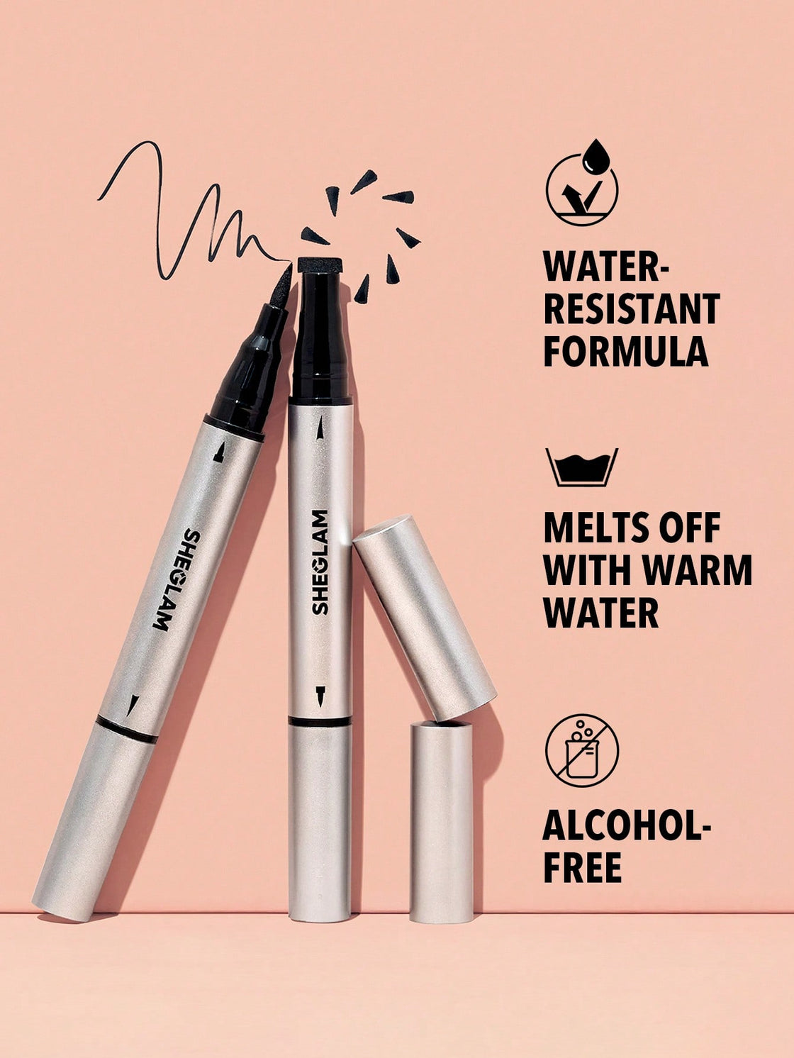 Sheglam Wing It Waterproof Liner Duo - Black