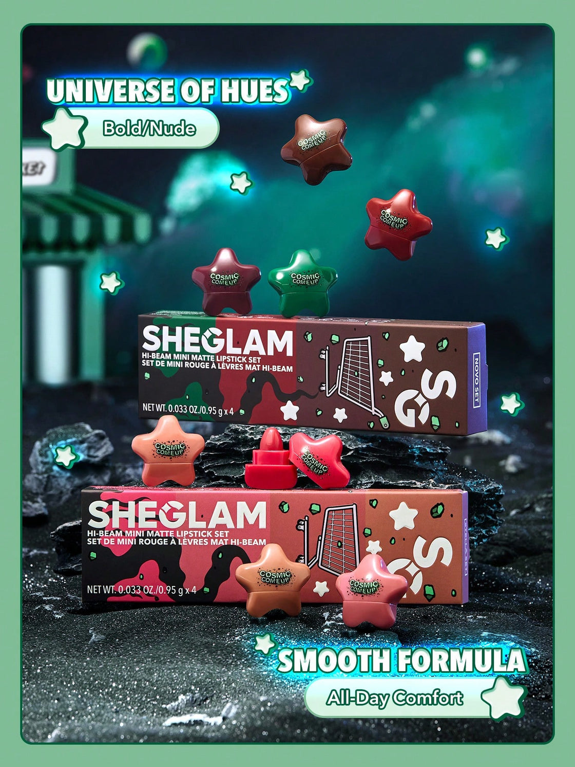 Sheglam Hi-Beam Mini Matte Lipstick Set - Stella Set