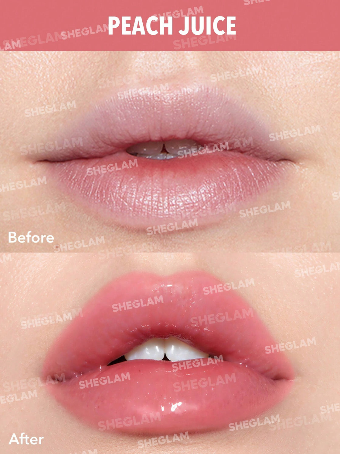 sheglam glow addict lip balm peach juice