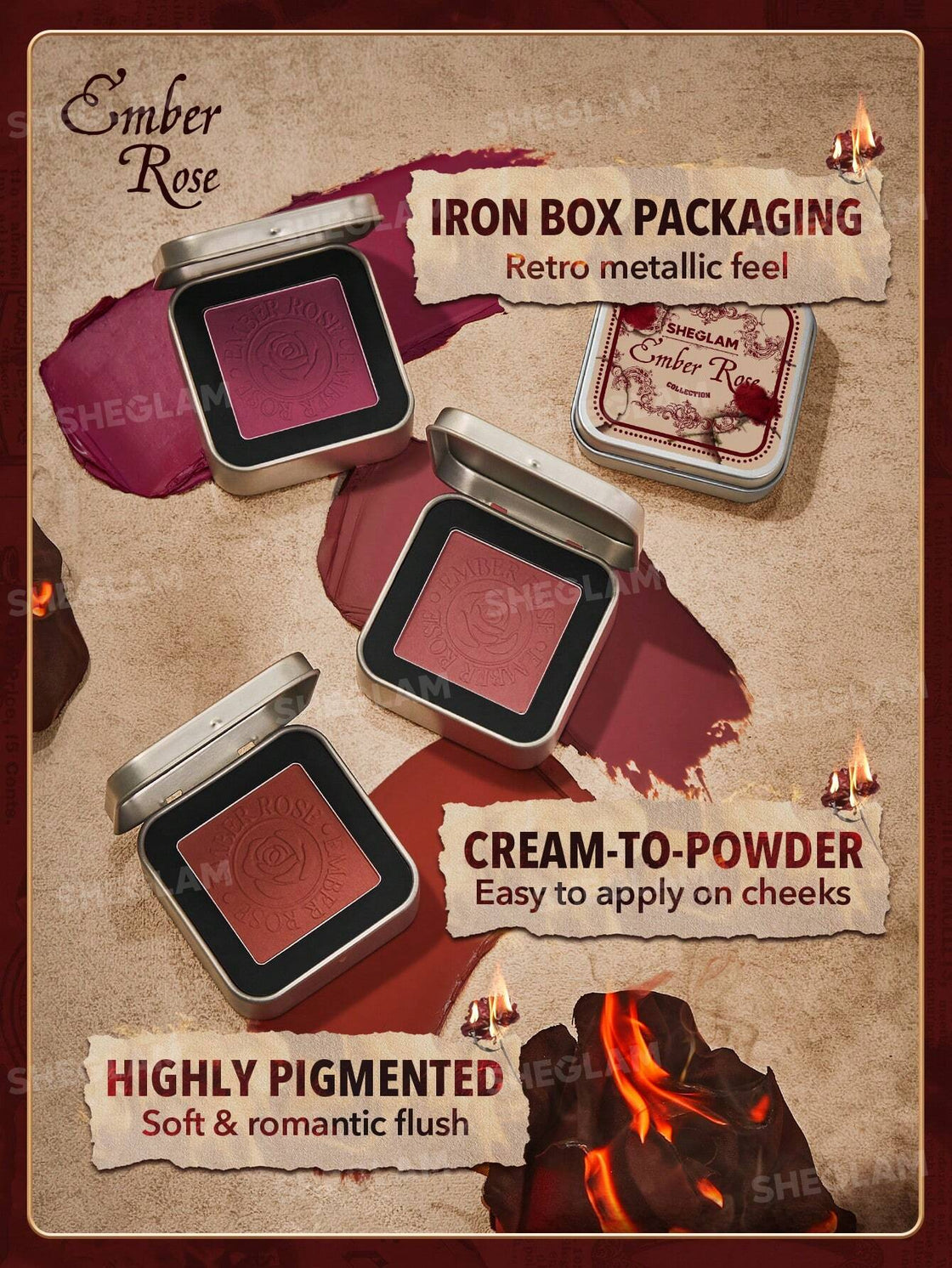 SHEGLAM Ember Rose Eternal Flame Cream Blush 3.5g