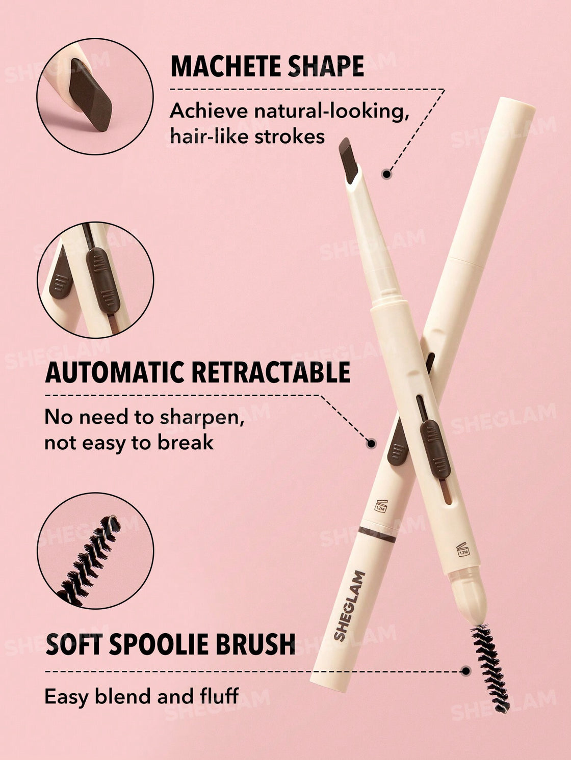 Sheglam Better Brows Long-Lasting Eyebrow Pencil-Chocolate 0.15g