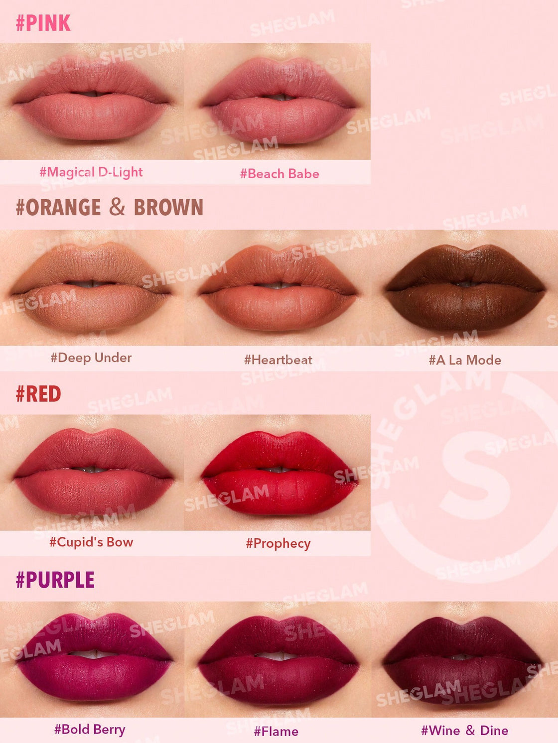 sheglam starlight velvet lipstick