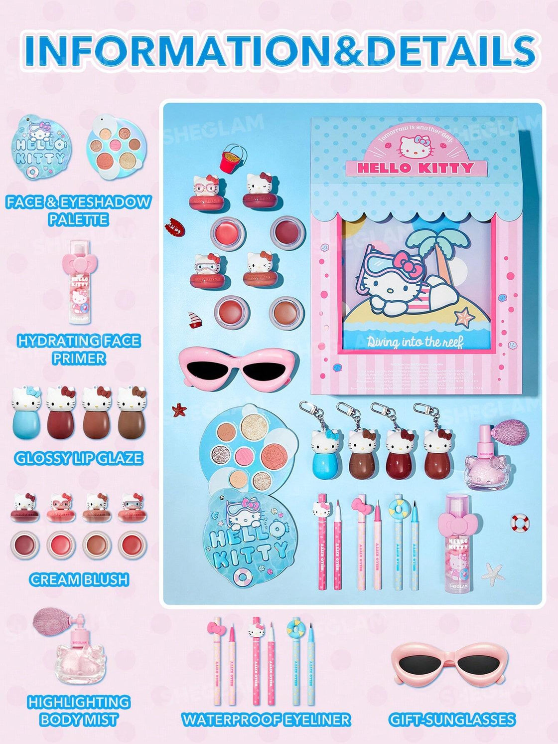 Sheglam HELLO KITTY Full Collection Makeup Set