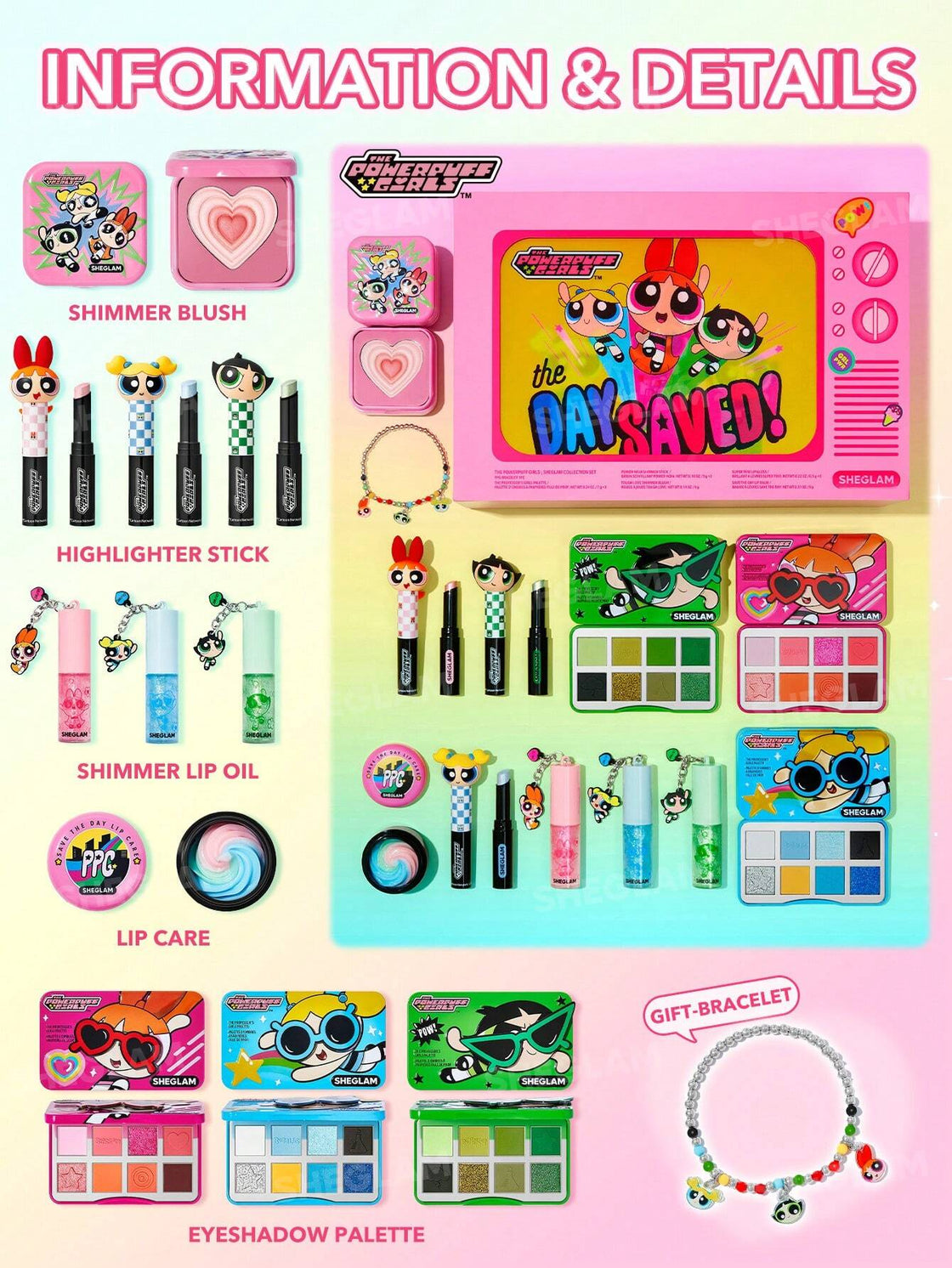 SHEGLAM The Powerpuff Girls X SHEGLAM Collection Set
