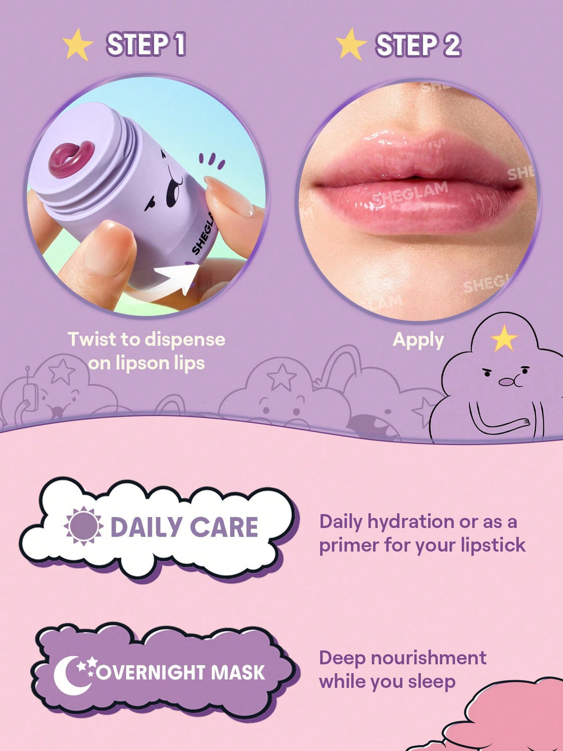 SHEGLAM adventure time | SHEGLAM Oh My Glob Tinted Lip Mask