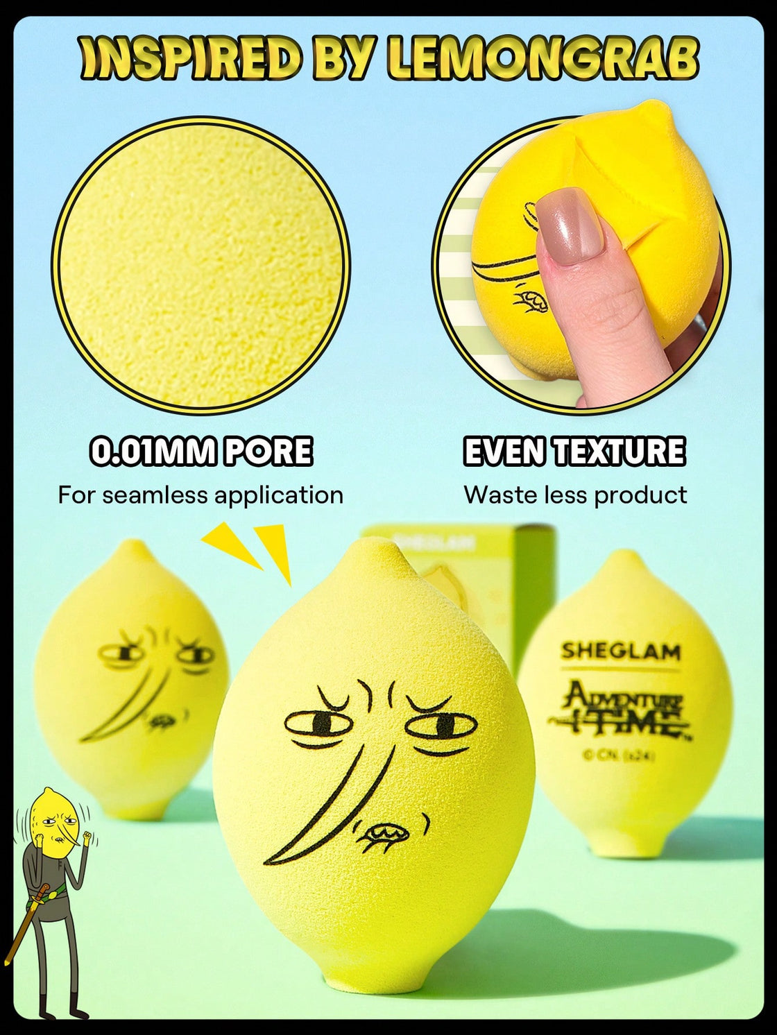 SHEGLAM adventure time lemongrab sponge lemongrab