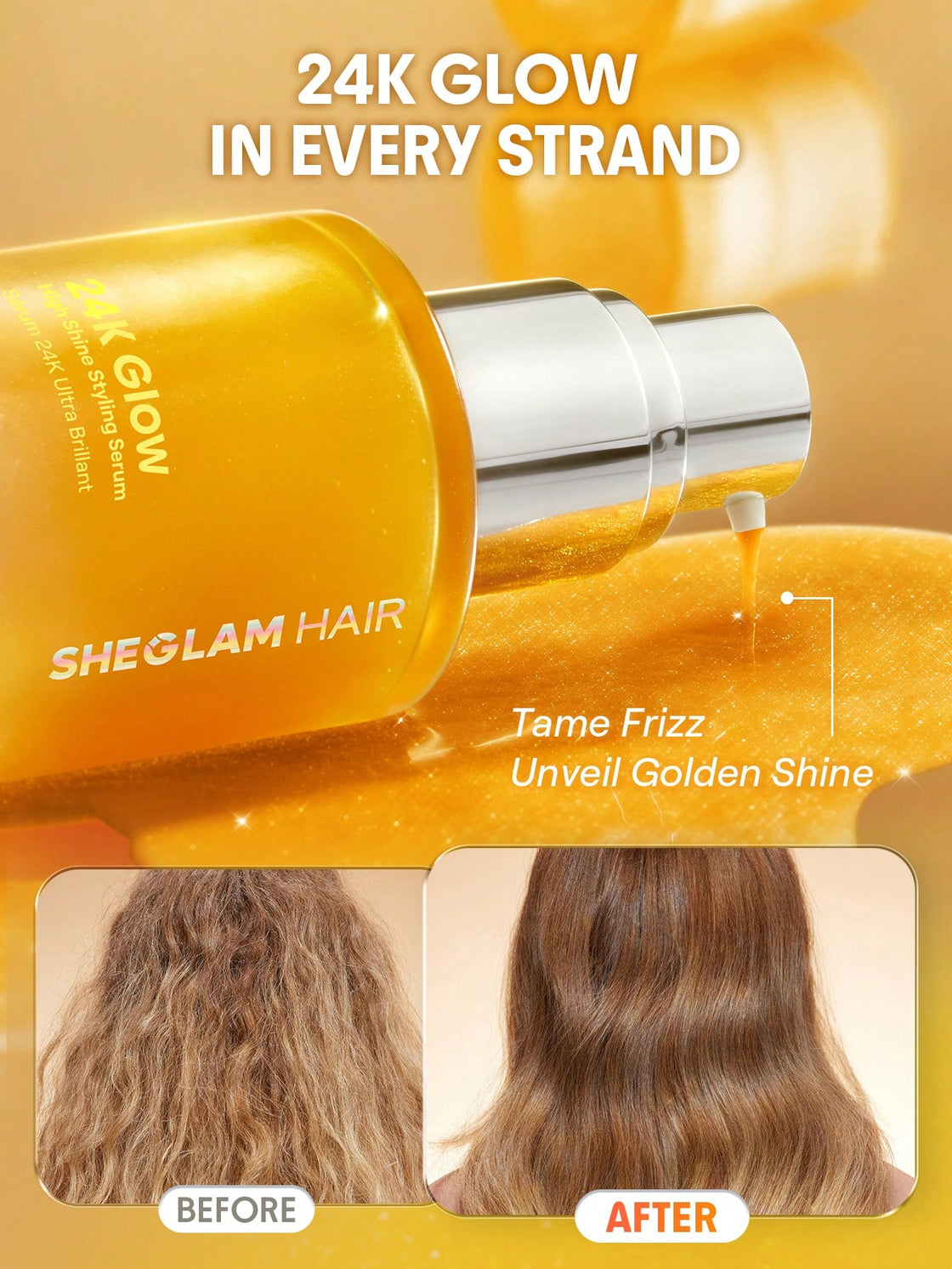 Sheglam 24K Glow Hair Shine Styling Serum 10ml