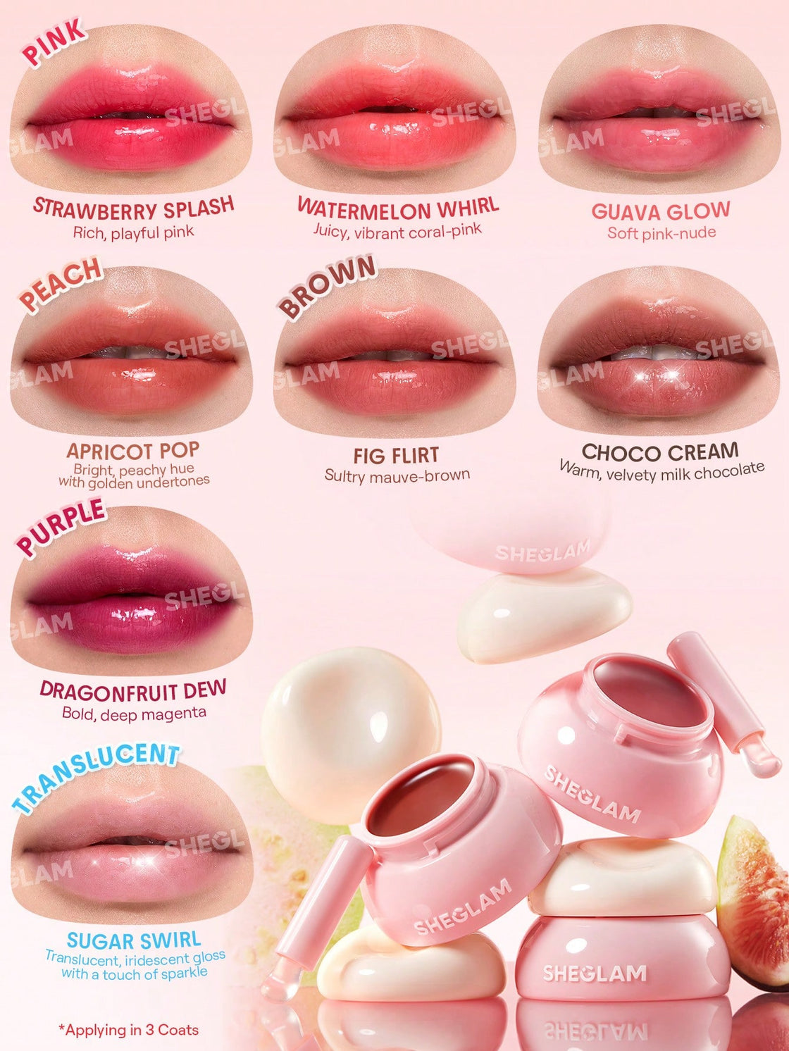 Sheglam hydra jelly pocket lip jam 3.5g