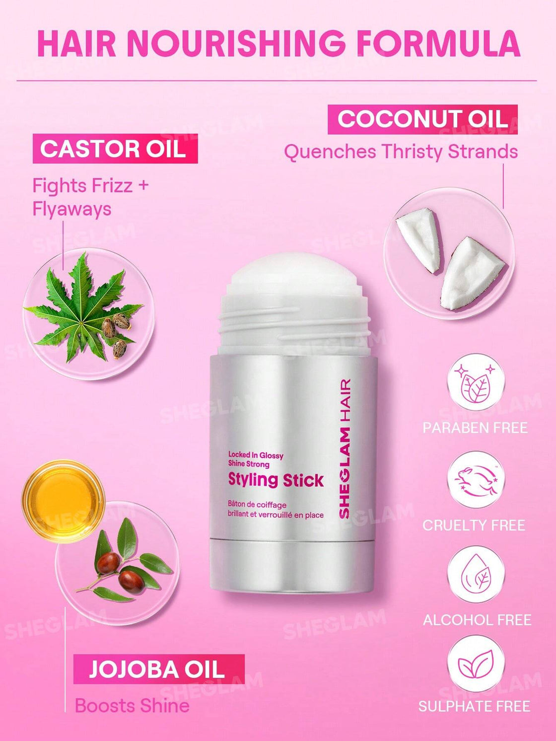 SHEGLAM Locked in Glossy Shine Strong Styling Stick - 30g