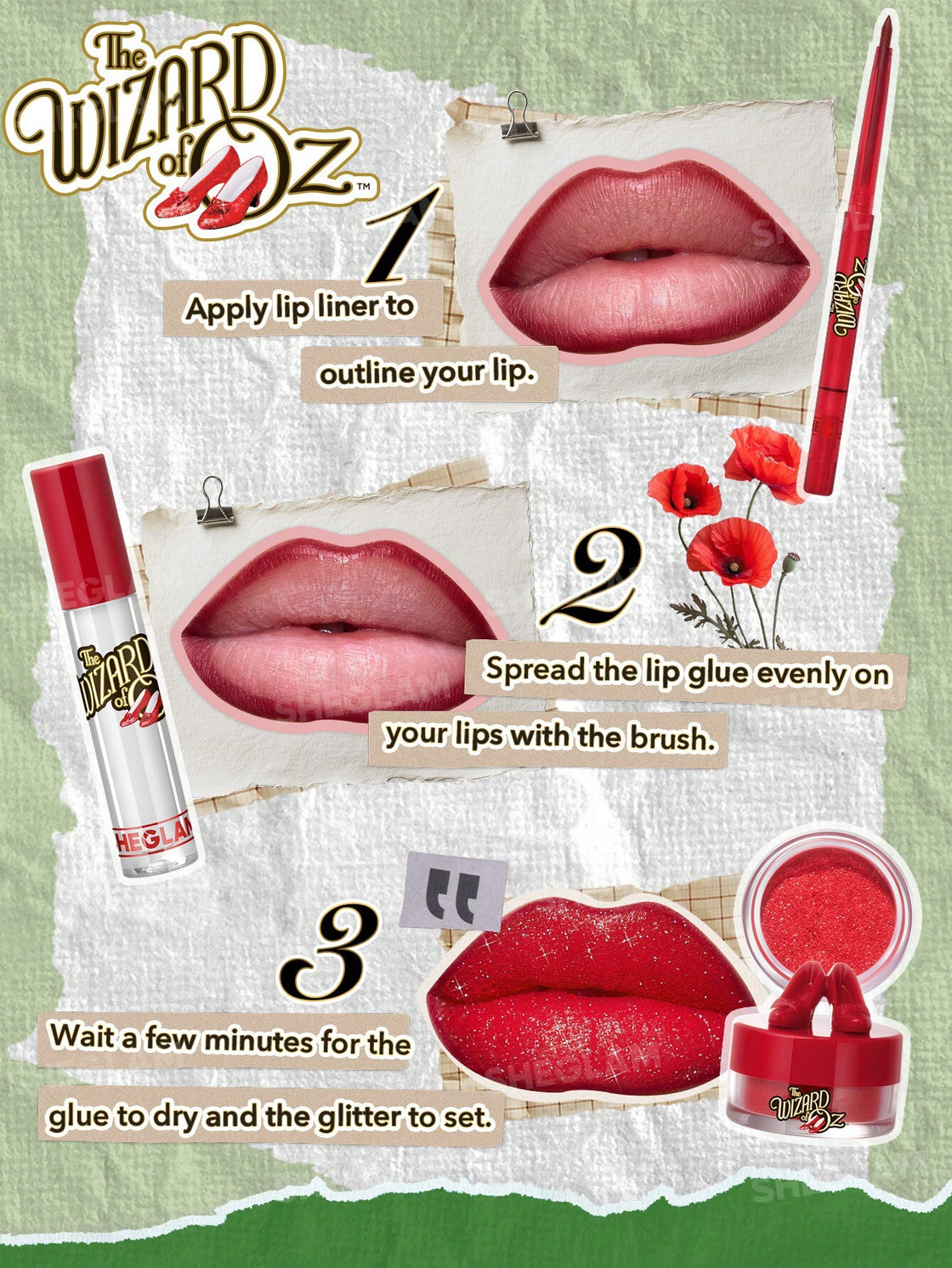 Sheglam Ruby Slippers Glitter Lip Kit