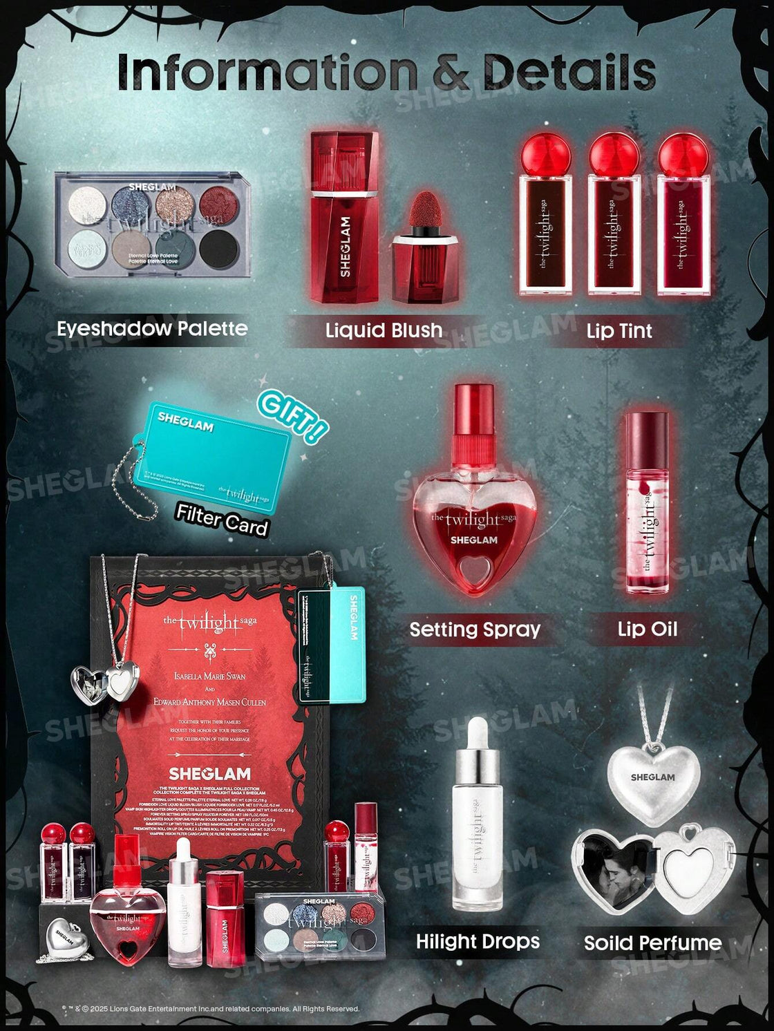 Sheglam the twilight Saga and Sheglam Full Collection Set