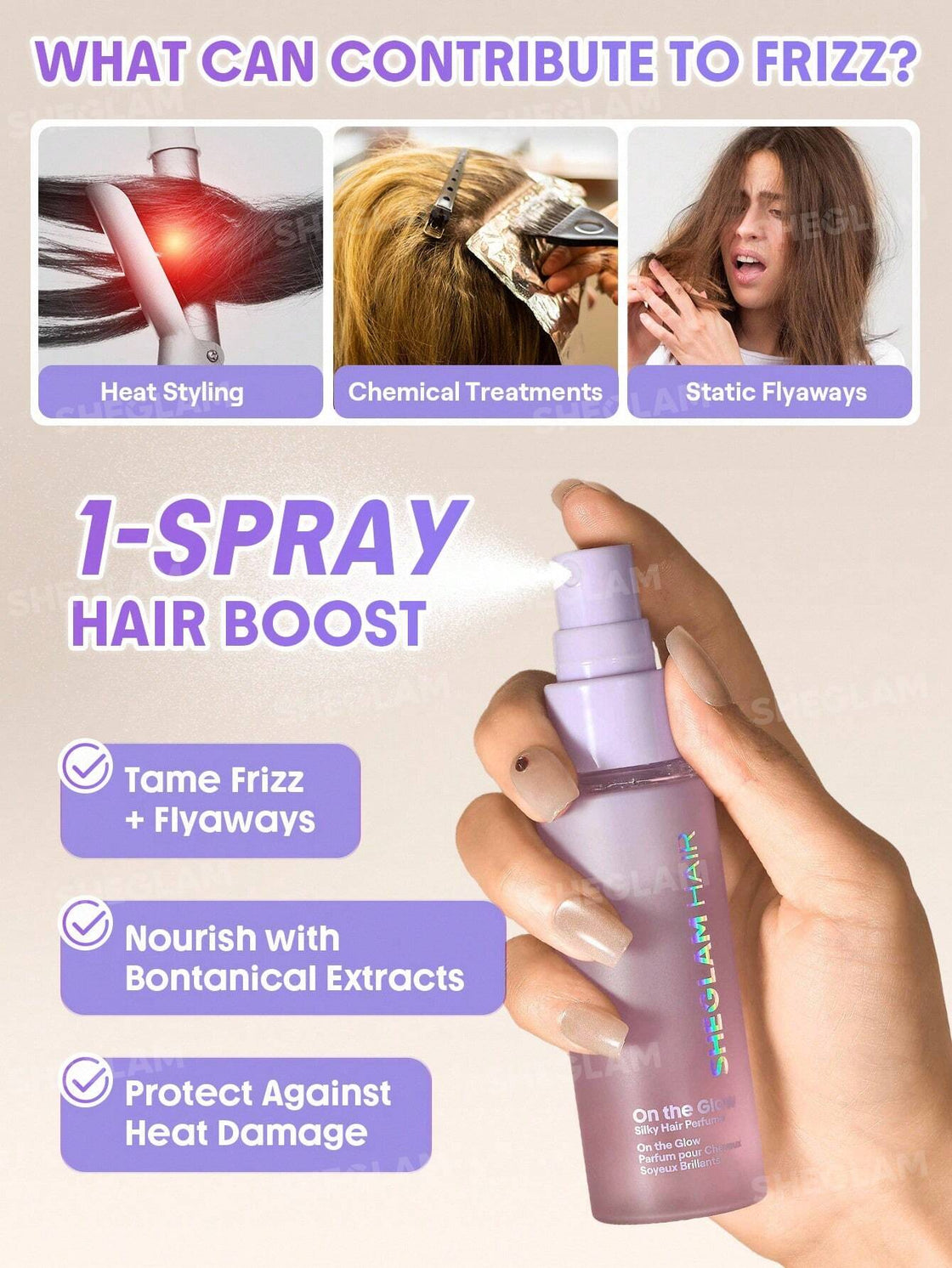 sheglam hair on the glow silky hair perfume 50ml
