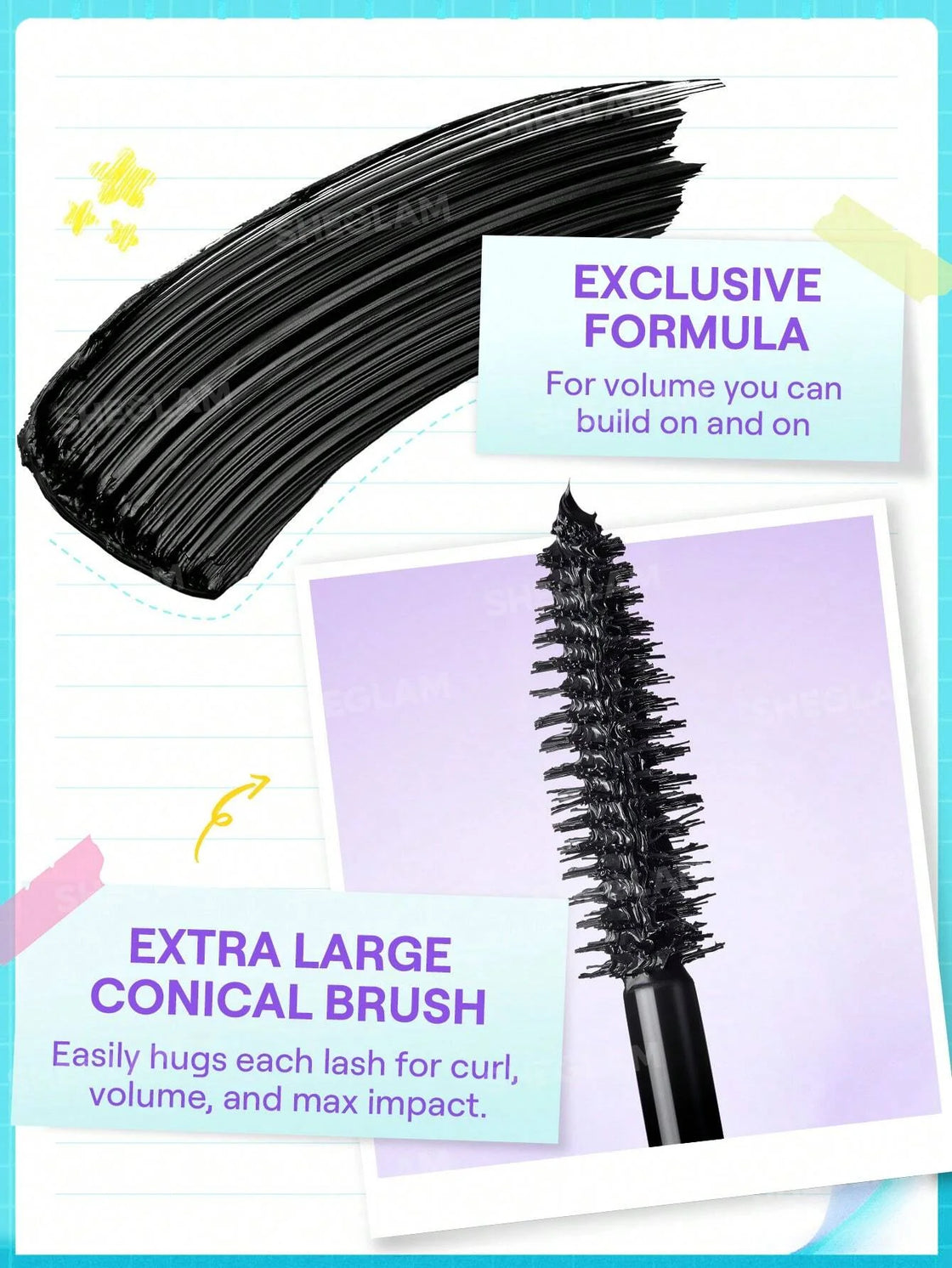 SHEGLAM Lashlighter Mega Boost Mascara black - 8ml