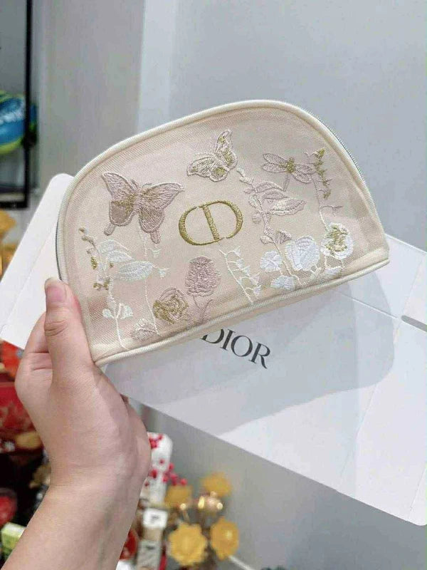 Dior Embroidered Butterflies and Dragonflies Makeup bag