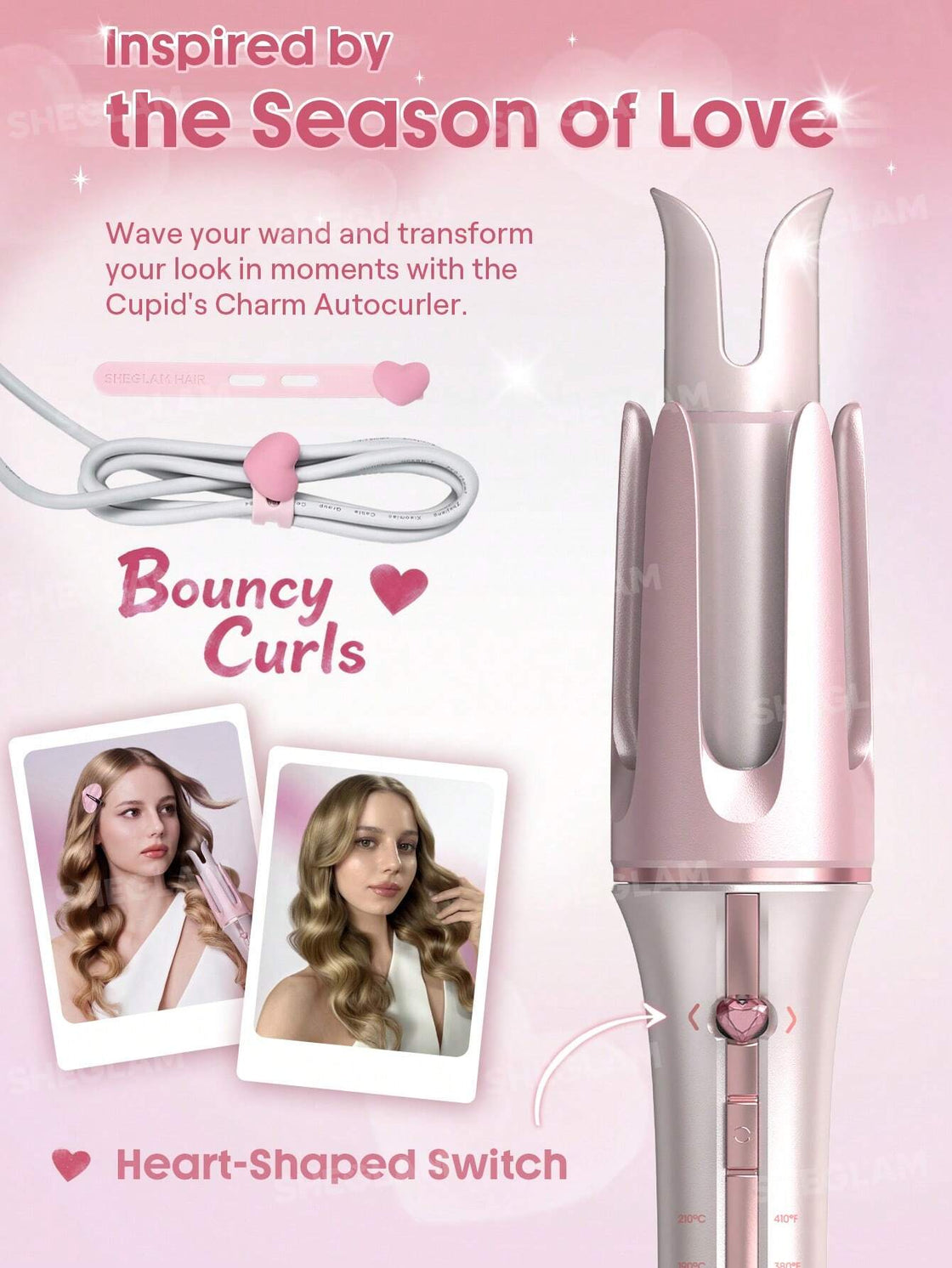 Sheglam  Cupid's Charm One-Touch Instant Curler-32mm