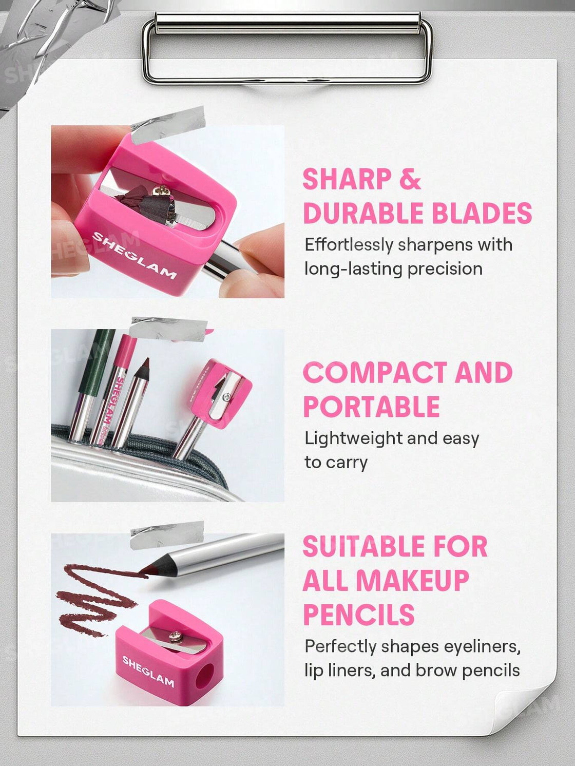 Sheglam Boldline Gel Liner Sharpener-Pink