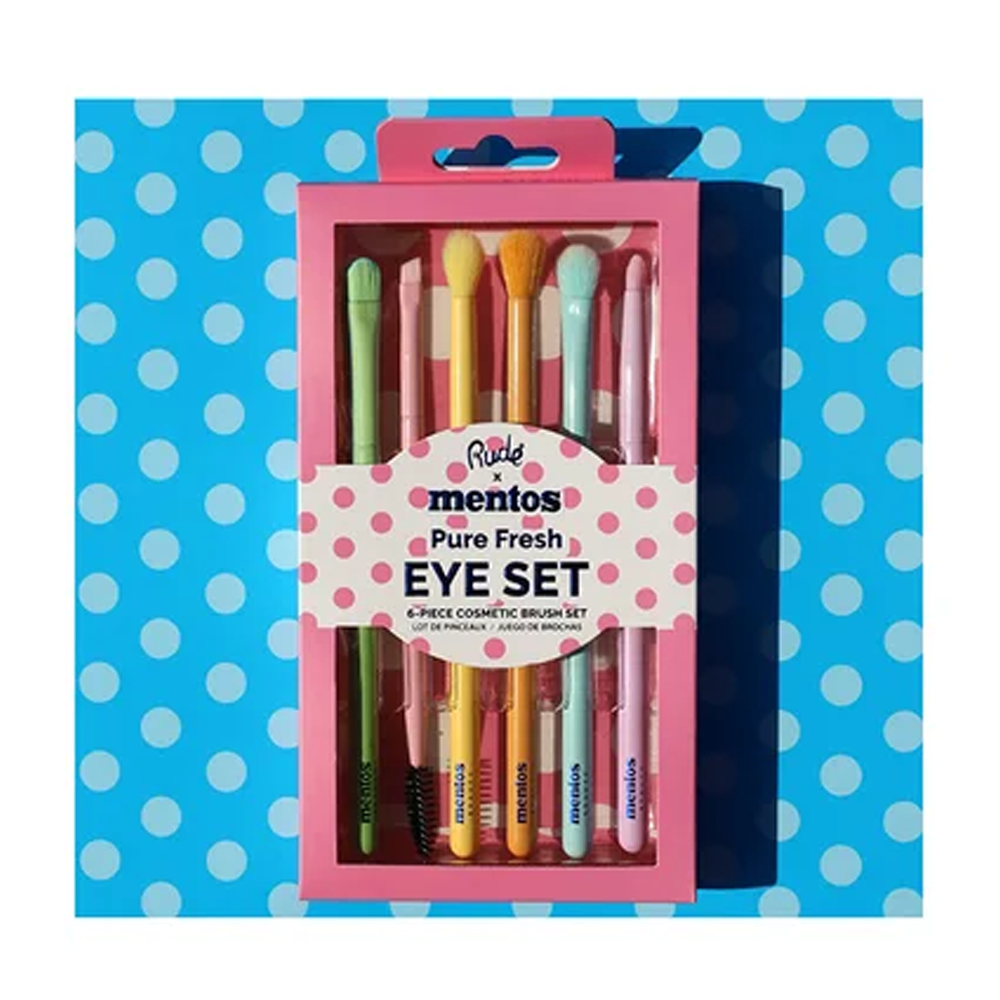 Rude Mentos Pure Fresh Eye Set -6 brushes
