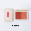 Ibeauty Cream Blush and Powder Highlighter Palette-Berry -6.5g