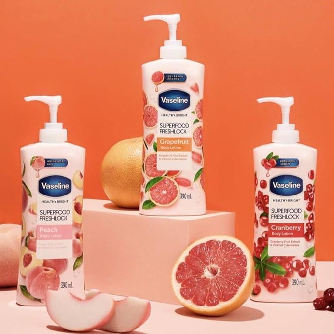 Vaseline Healthy Bright Super Food Freshlock Peach Lotion 500ml