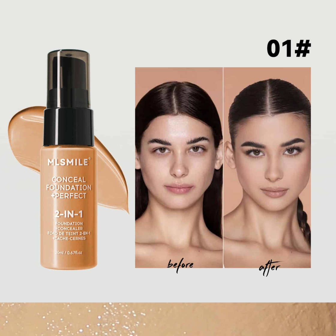 ML Smile 2in1 Foundation Concealer 20ml