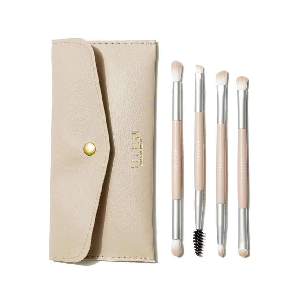 Sheglam Glam 101 Eye Essentials Brush Set with Bag