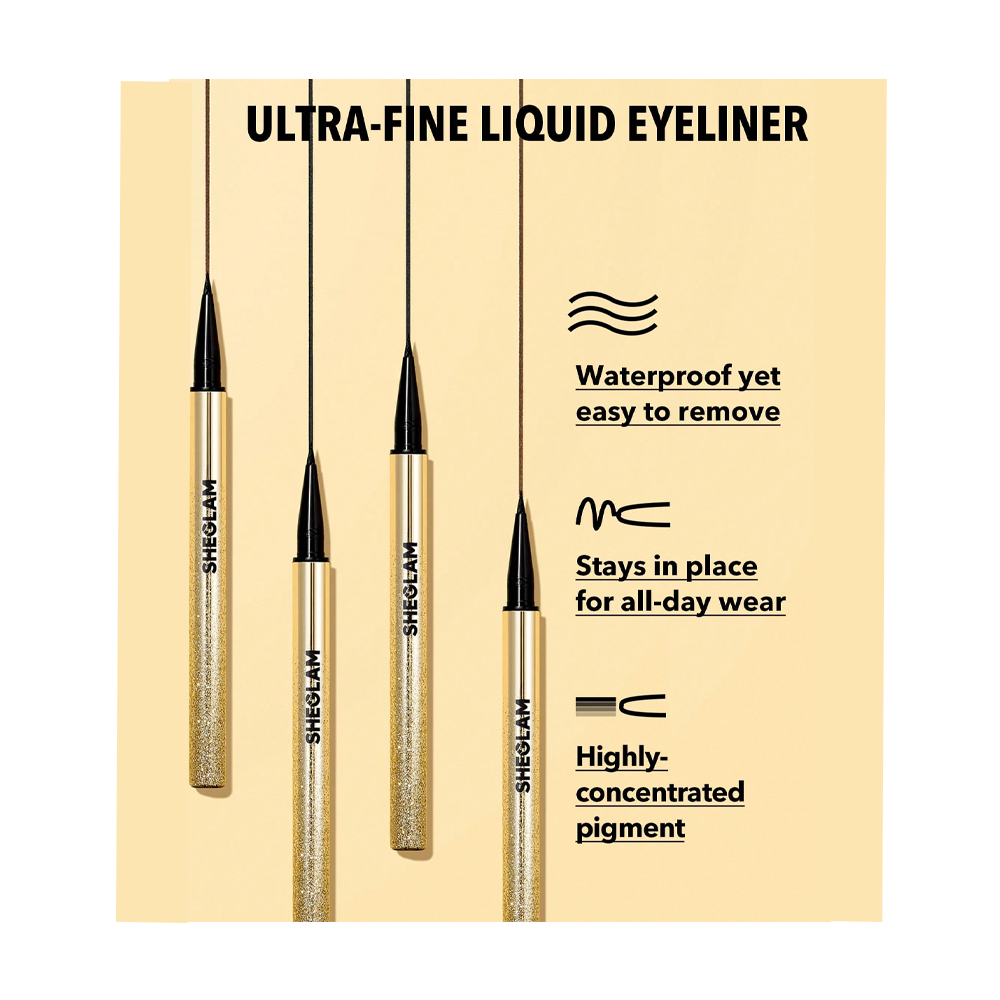Sheglam Waterproof liquid eyeliner-black