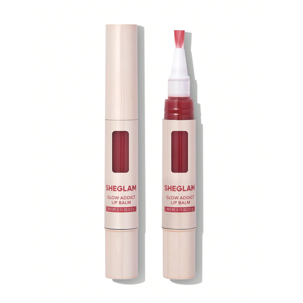 sheglam glow addict lip balm peach juice