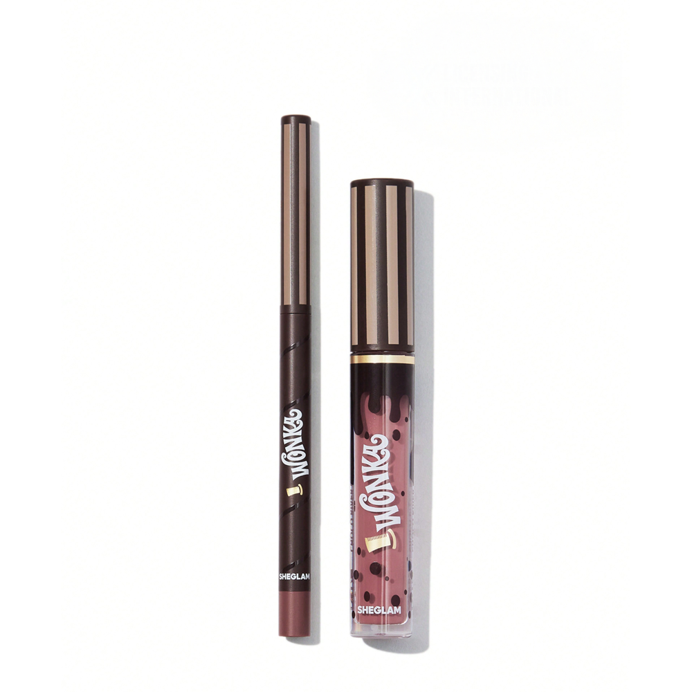 SHEGLAM Cocoa Kiss Lip Gloss and Liner Set-brownie bite